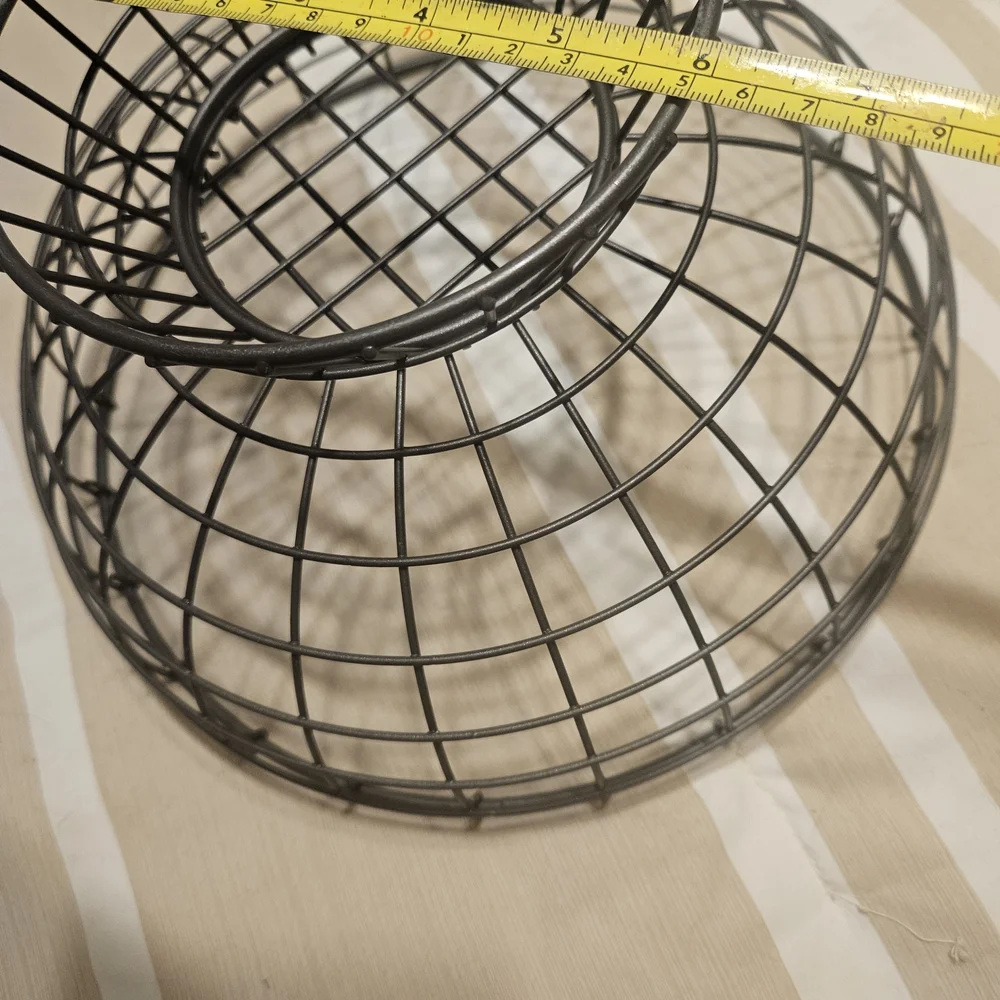 Modern Black Metal Wire Basket - Picture 5 of 5